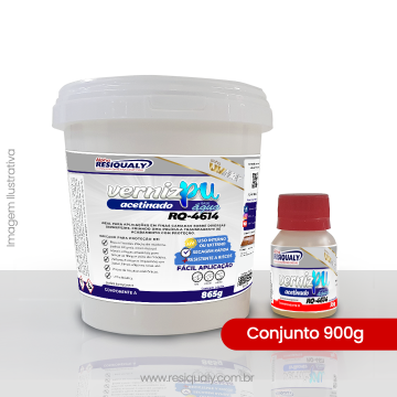 Verniz PU RQ-4614 Acetinado - com 900g